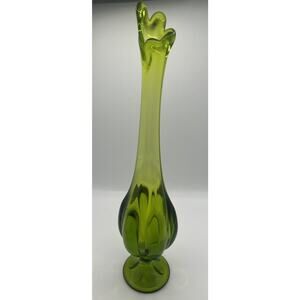 Viking Green Avocado Swung Vase MCM